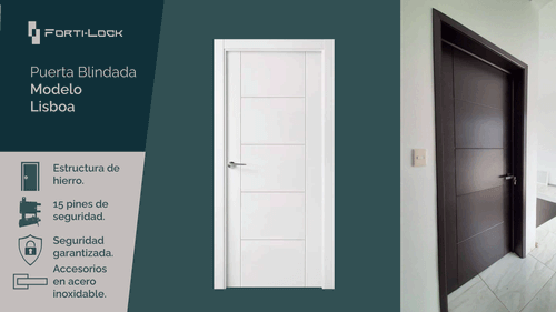 Puerta blindada modelo Lisboa