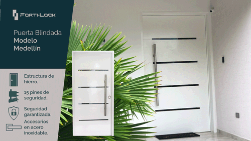 Puerta blindada modelo Medellin